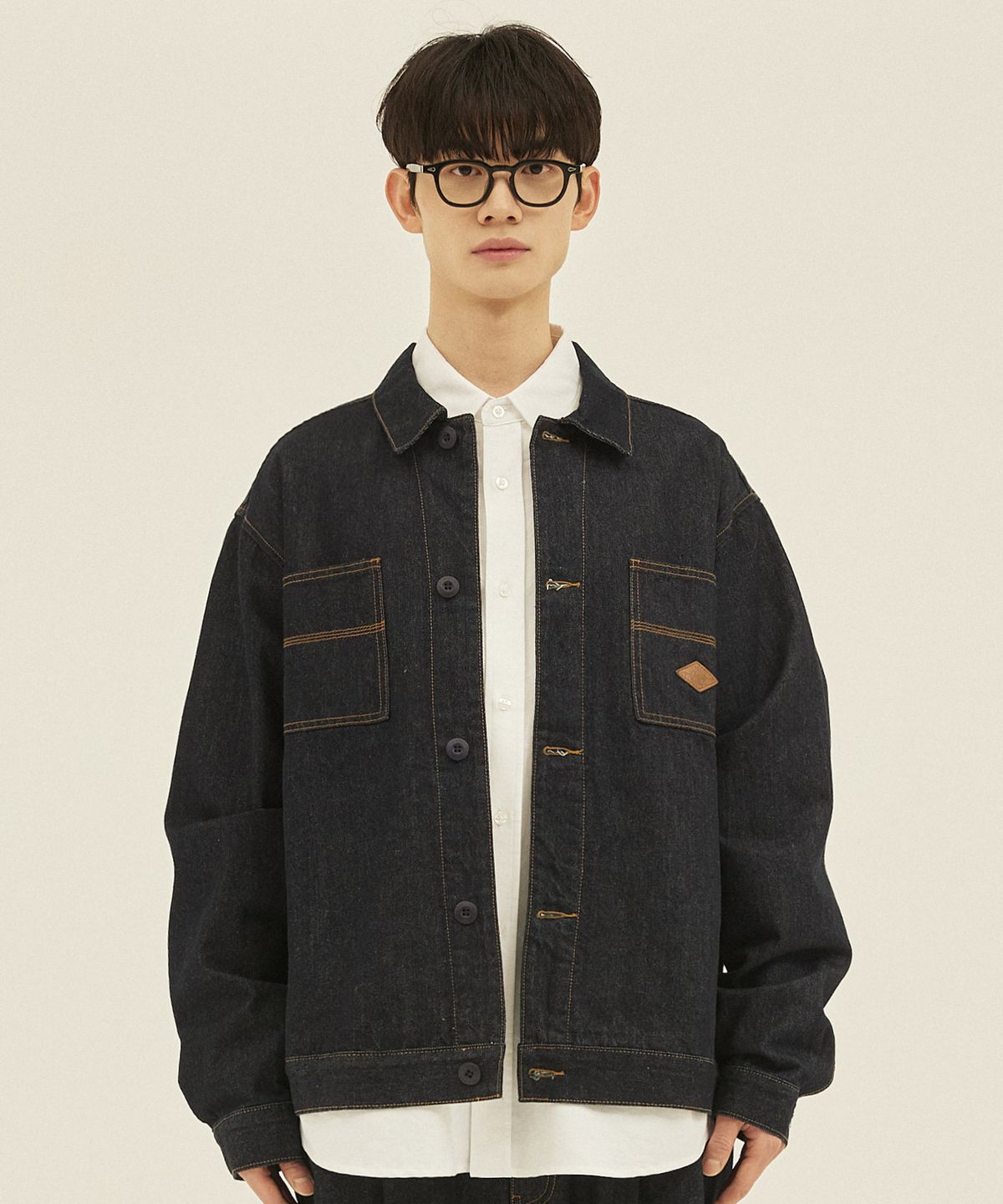 꼬모니노즈(COMONINOZ) POCKET DENIM JACKET [2 COLOR]