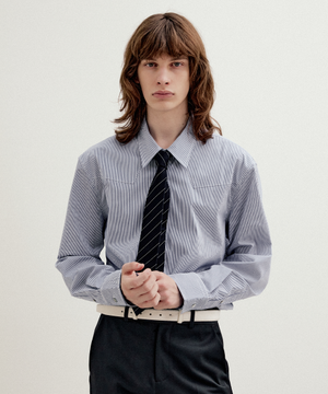 세인트 웨스턴 셔츠 블루 스트라이프