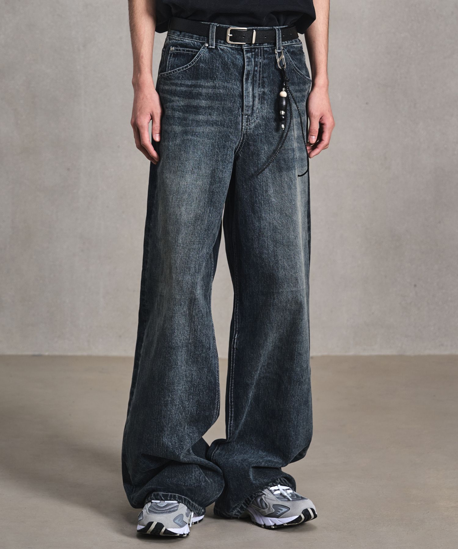 MUSINSA | LMOOD Max Wide Denim Dark Blue