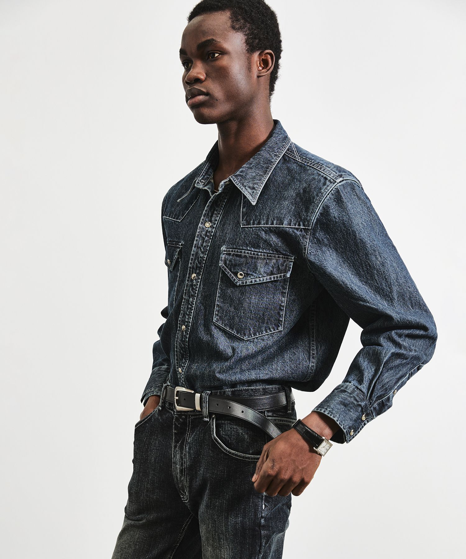 トップス Musinsa LMOOD SAINT WESTERN SHIRT MUSINSA公式 | LMOOD st western shirt blue stripes