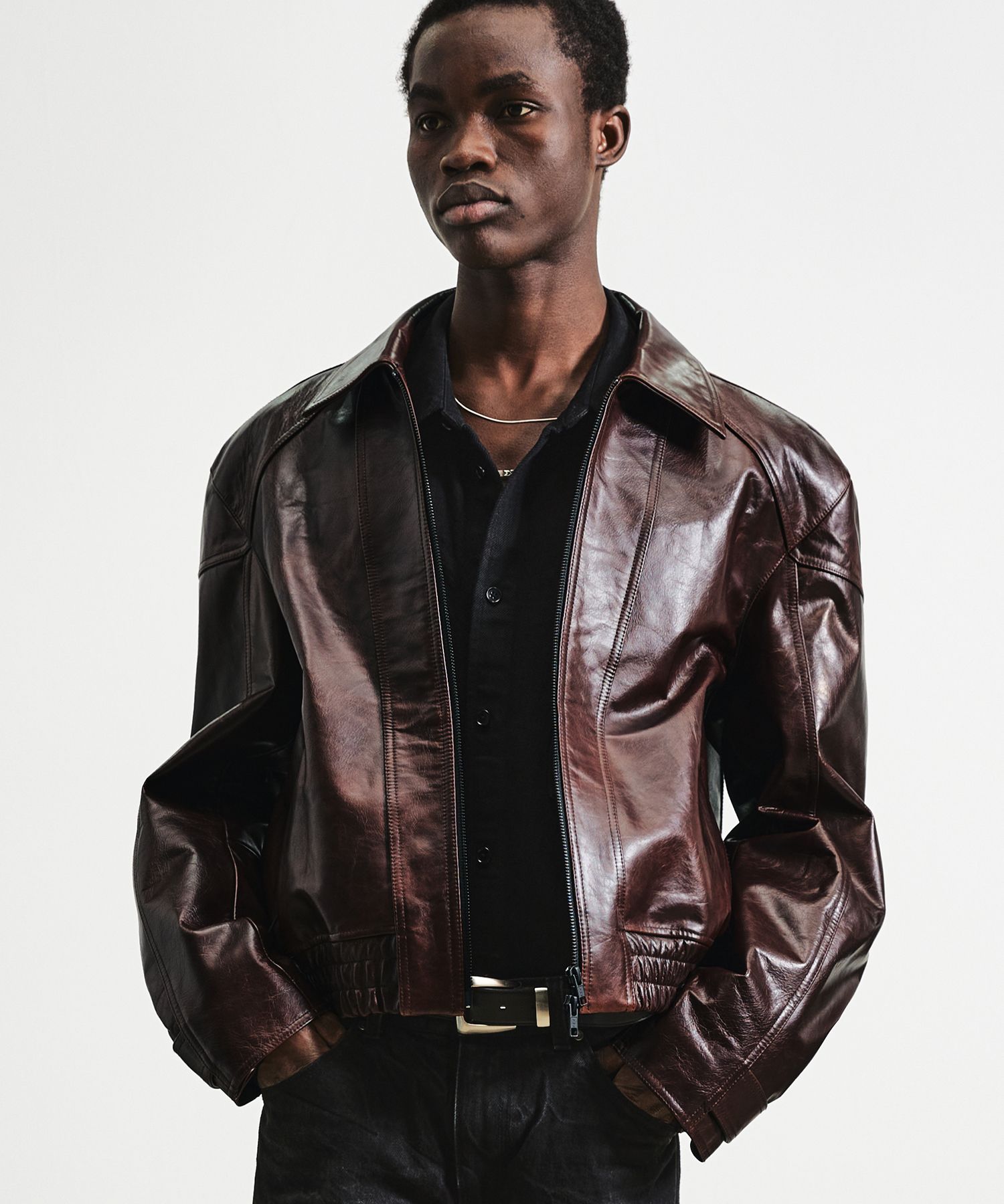 chocoレザージャケット Zara Faux Leather Leather Jacket Chocolate Colour MUSINSA LMOOD