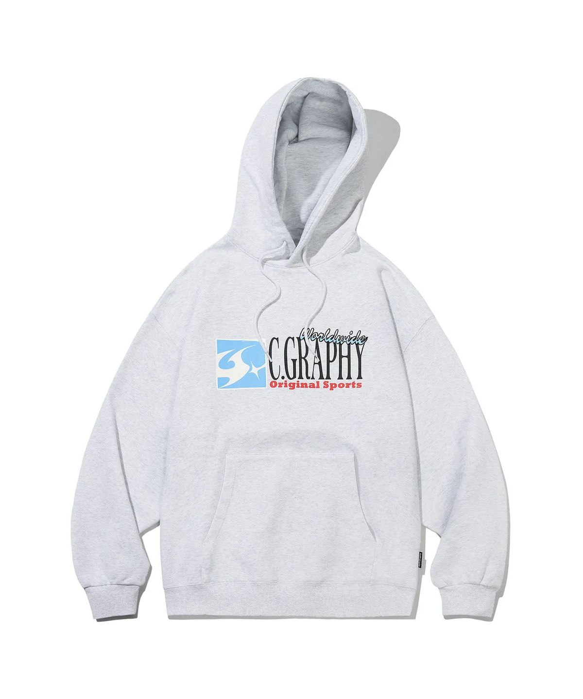 코드그라피(CGP) C.GRAPHY ARC 로고 오버핏 후디_멜란지그레이