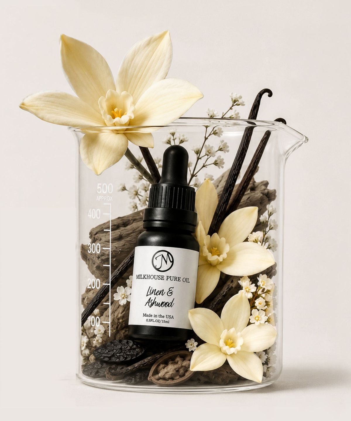 밀크하우스캔들(MILK HOUSE CANDLE) [오일퍼퓸] 린넨 & 애쉬우드 15ml