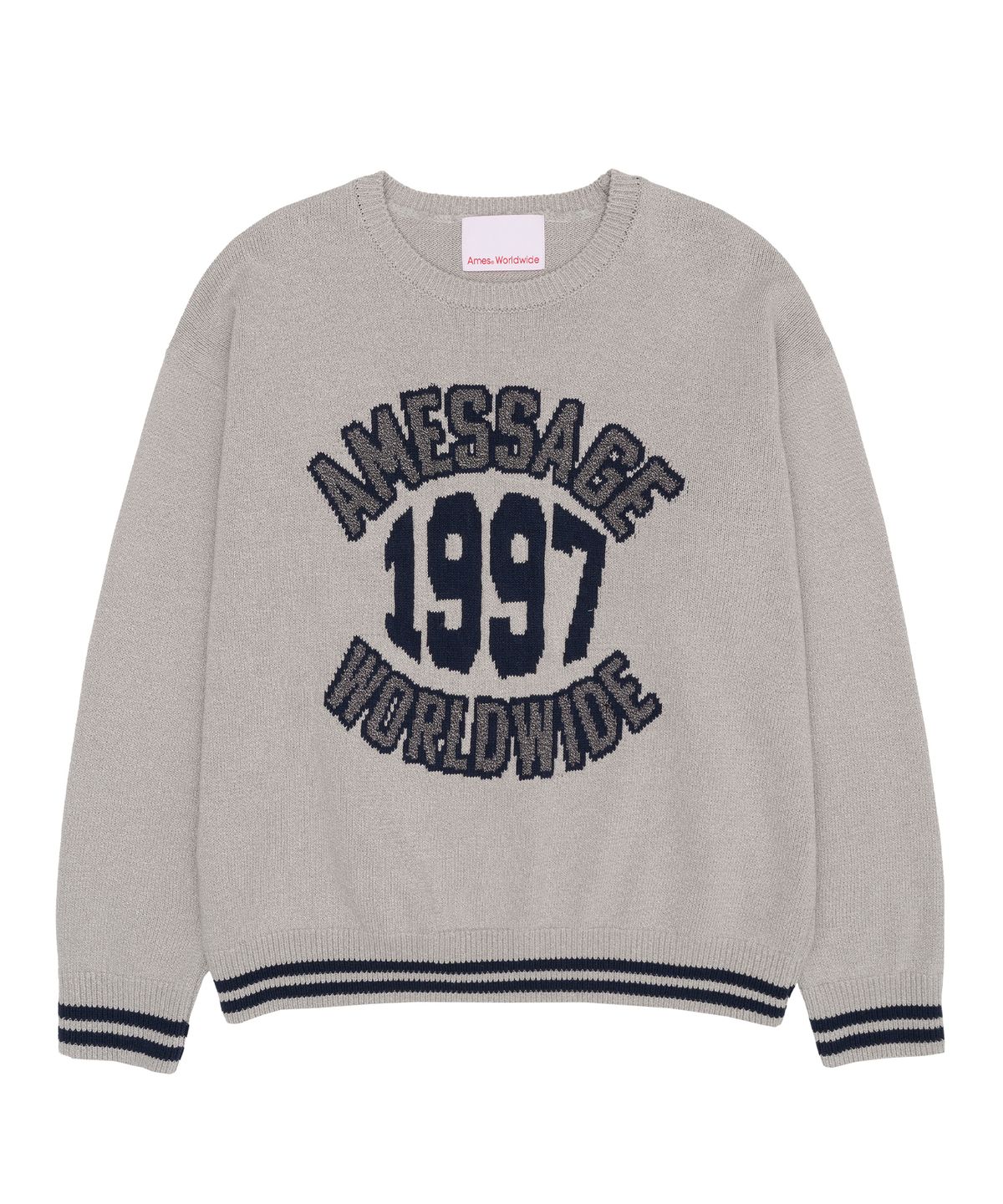 아메스 월드와이드(AMES-WORLDWIDE) 1997 JACQUARD SWEATER GREY (AM2ESUK600A)