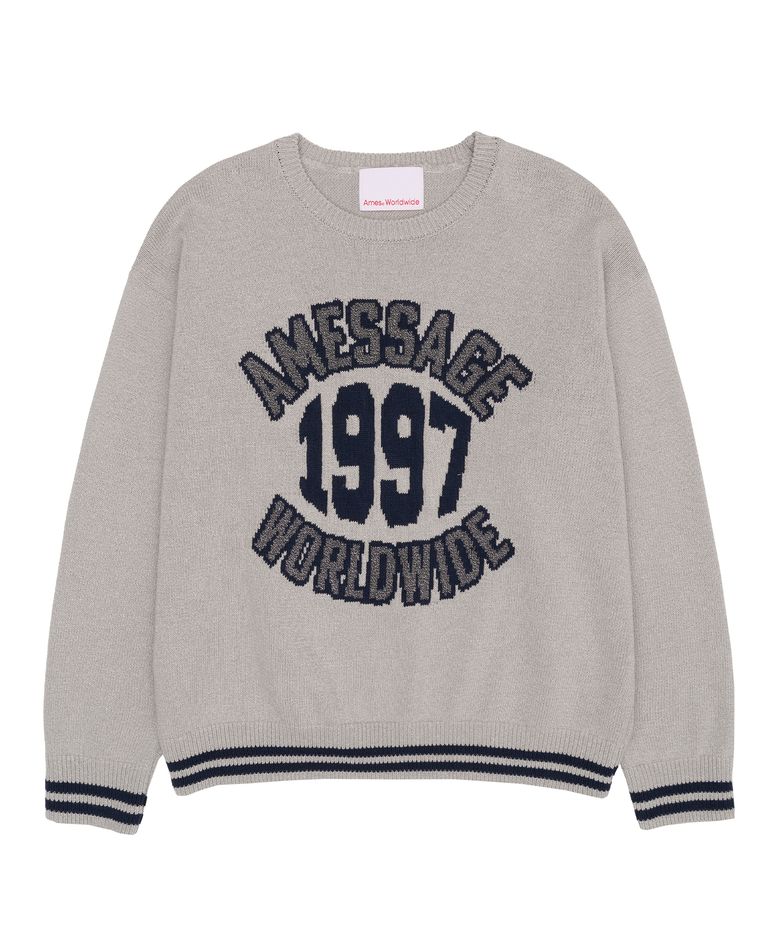 1997 JACQUARD SWEATER GREY (AM2ESUK600A)