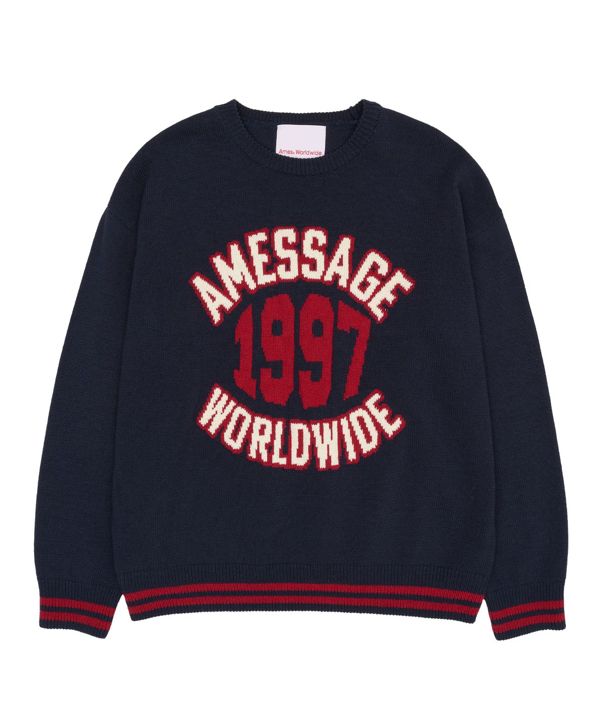아메스 월드와이드(AMES-WORLDWIDE) 1997 JACQUARD SWEATER NAVY (AM2ESUK600A)