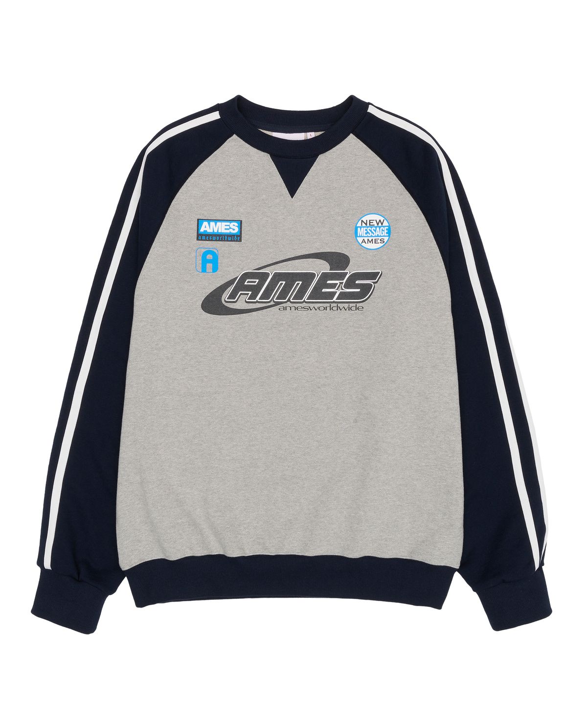 아메스 월드와이드(AMES-WORLDWIDE) SLEEVE STITCH SWEATSHIRT GREY (AM2ESUM441A)