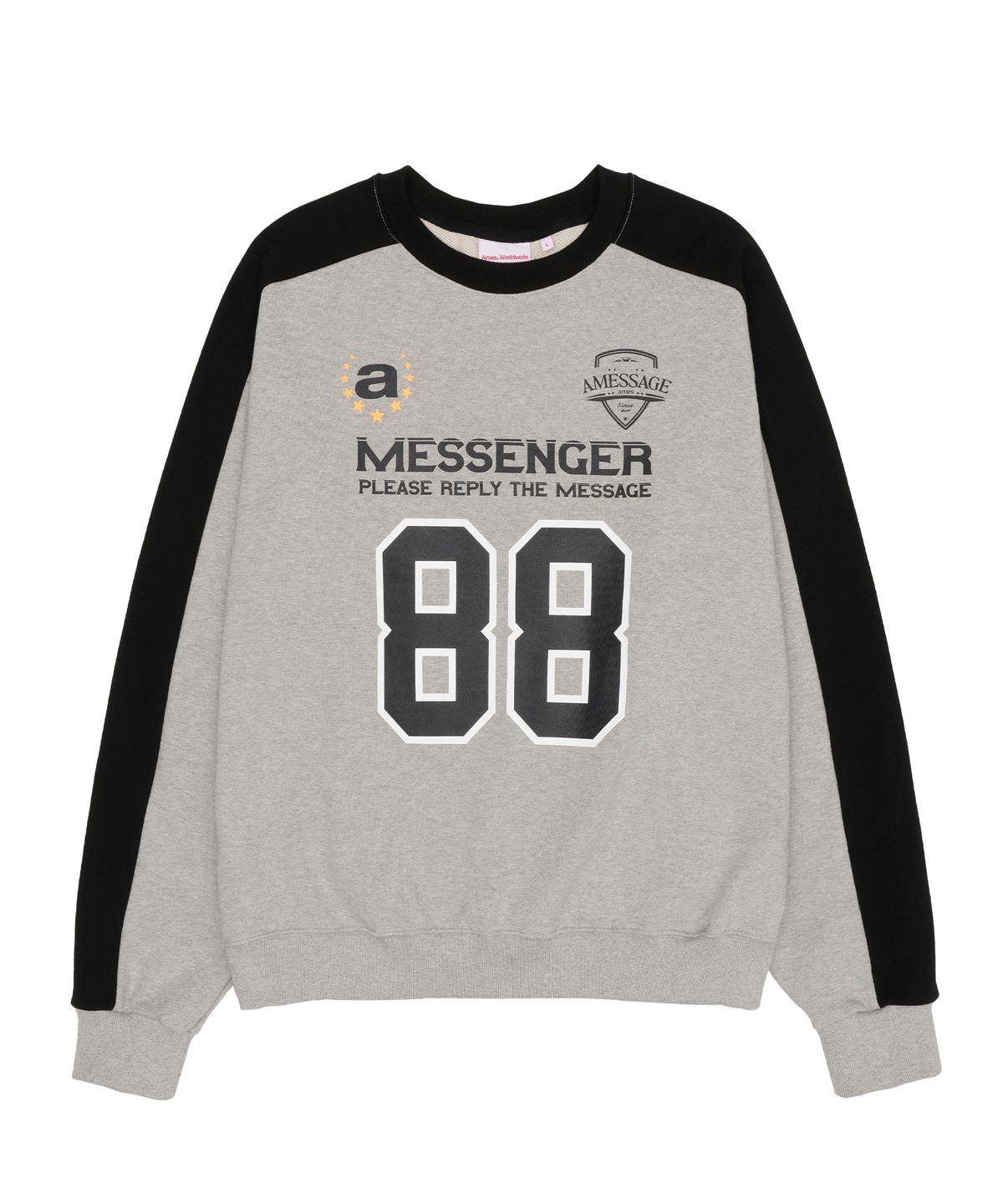 아메스 월드와이드(AMES-WORLDWIDE) NUMBERING SWEATSHIRT GREY (AM2ESUM443A)