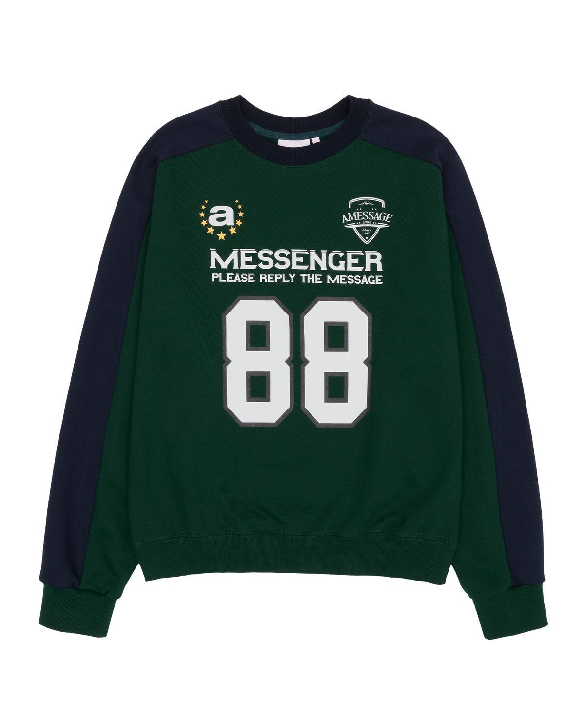 아메스 월드와이드(AMES-WORLDWIDE) NUMBERING SWEATSHIRT GREEN (AM2ESUM443A)