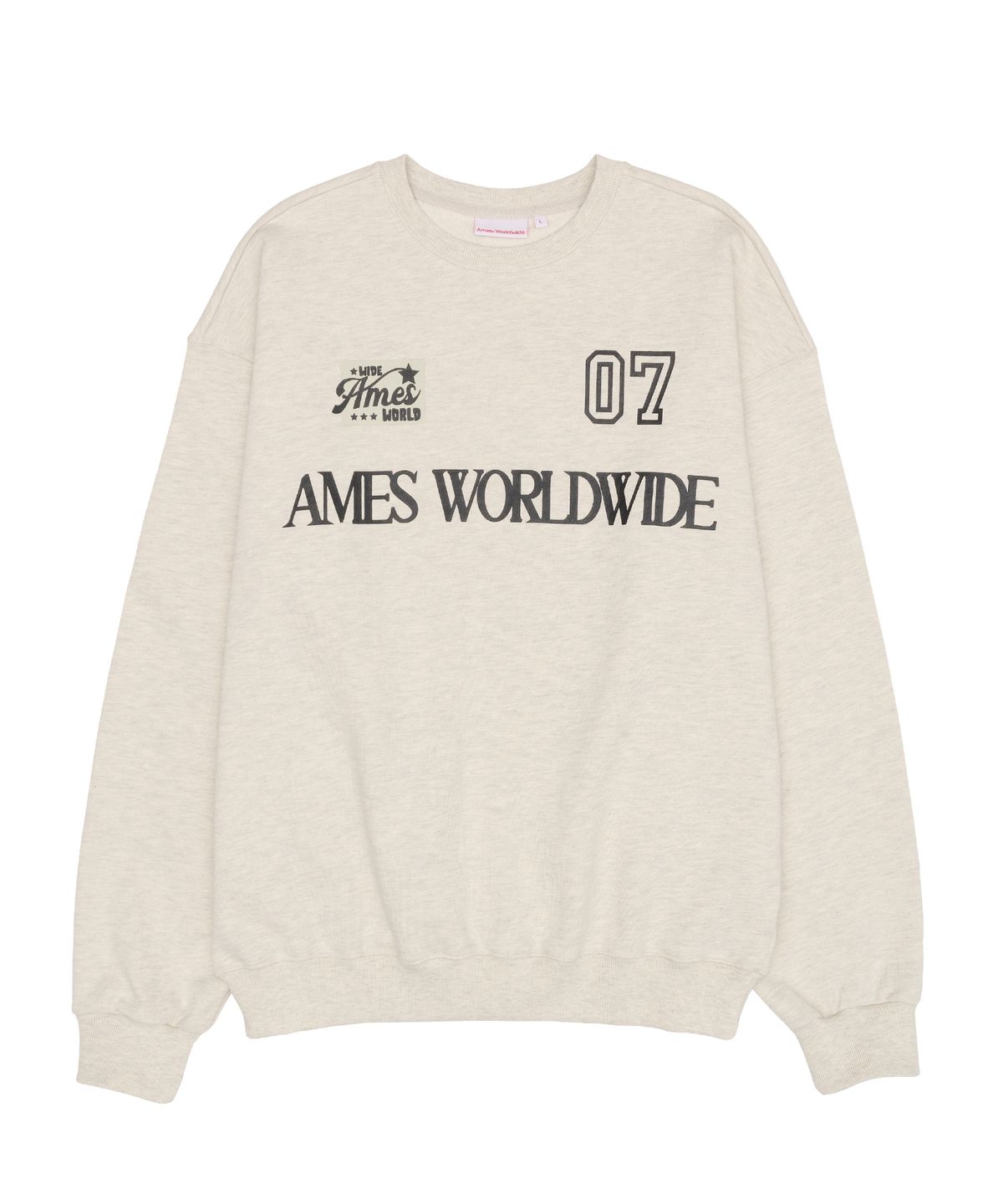 아메스 월드와이드(AMES-WORLDWIDE) 07 MESSAGE SWEATSHIRT OATMEAL