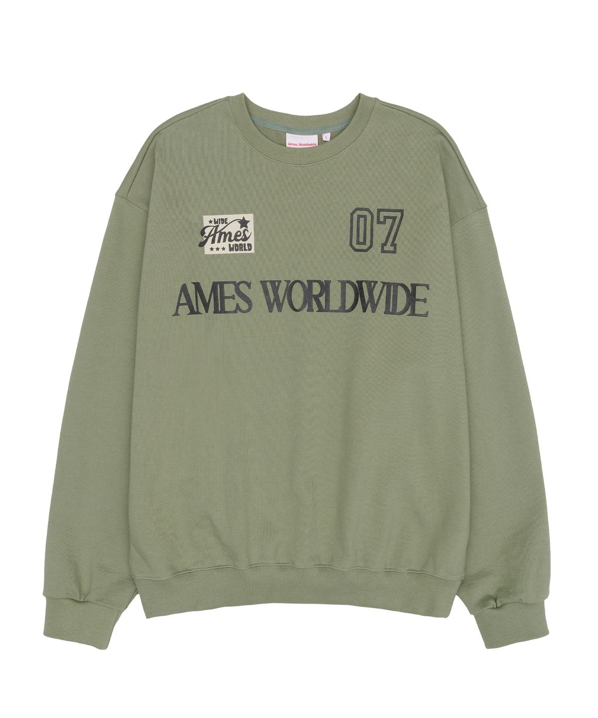아메스 월드와이드(AMES-WORLDWIDE) 07 MESSAGE SWEATSHIRT KHAKI