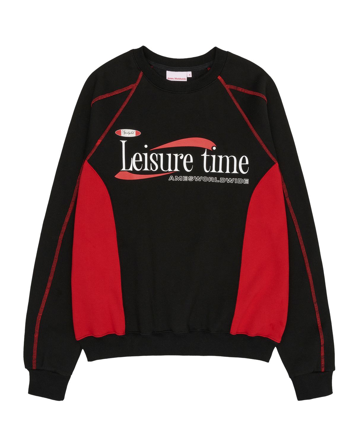 아메스 월드와이드(AMES-WORLDWIDE) LEISURE TIME LOGO SWEATSHIRT BLACK