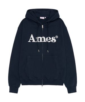 BASIC LOGO HOODIE ZIP UP NAVY