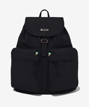 비즈 플랩 백팩_블랙