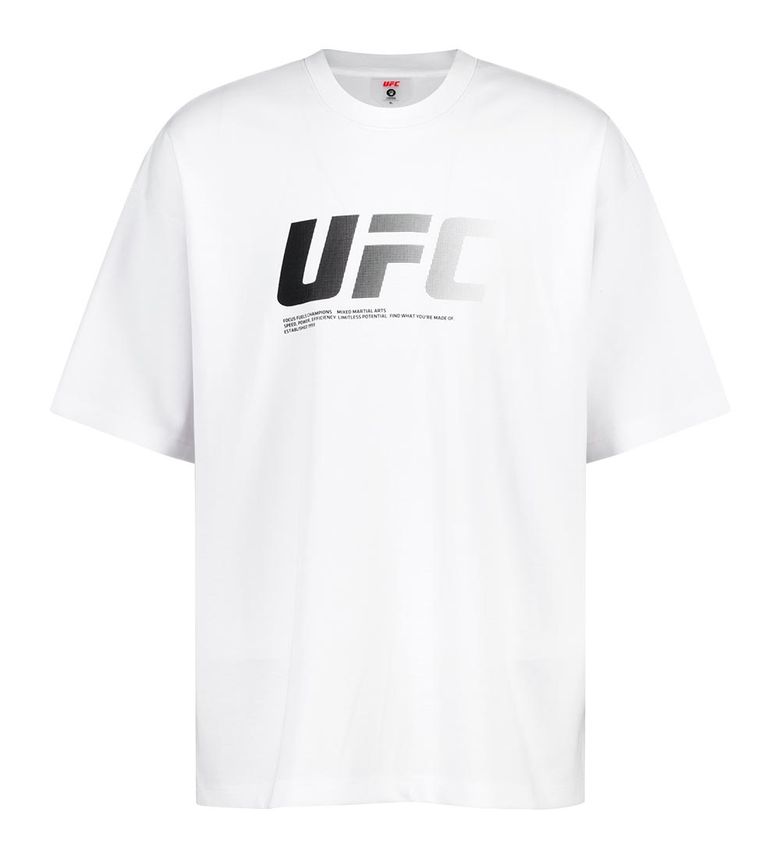 [지코 착용] UFC 제로 100 오버핏 반팔 티셔츠 화이트 U4SSX2312WH