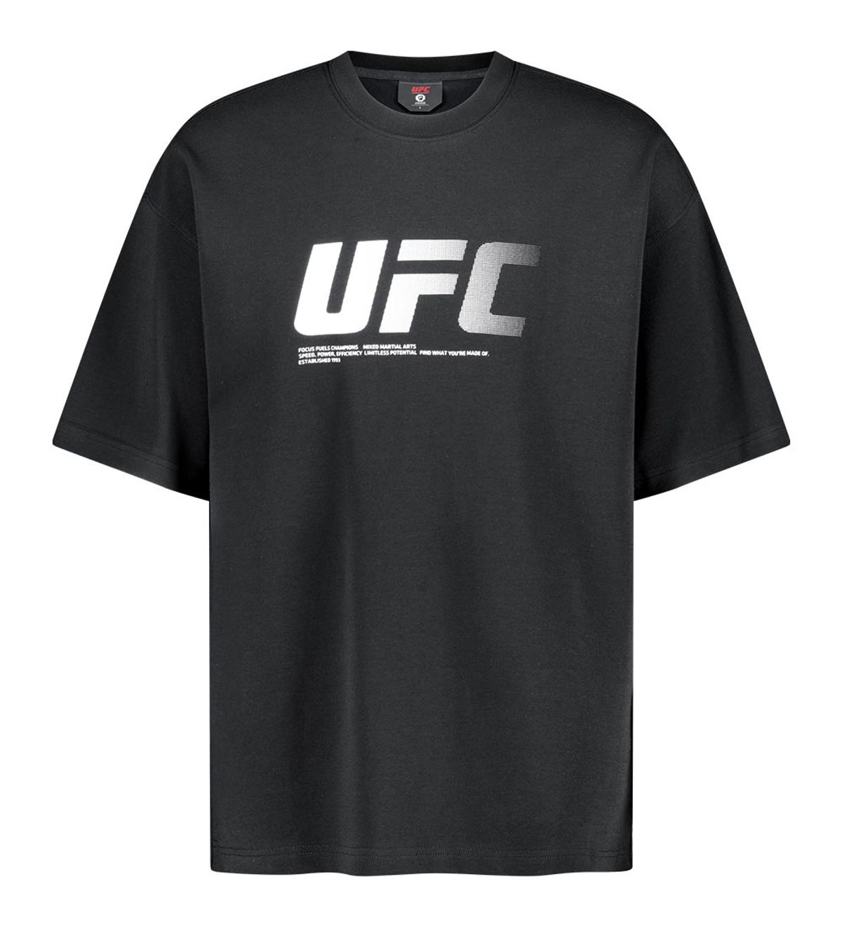 유에프씨 스포츠(UFC SPORT) UFC 제로 100 오버핏 반팔 티셔츠 차콜 U4SSV2312CH