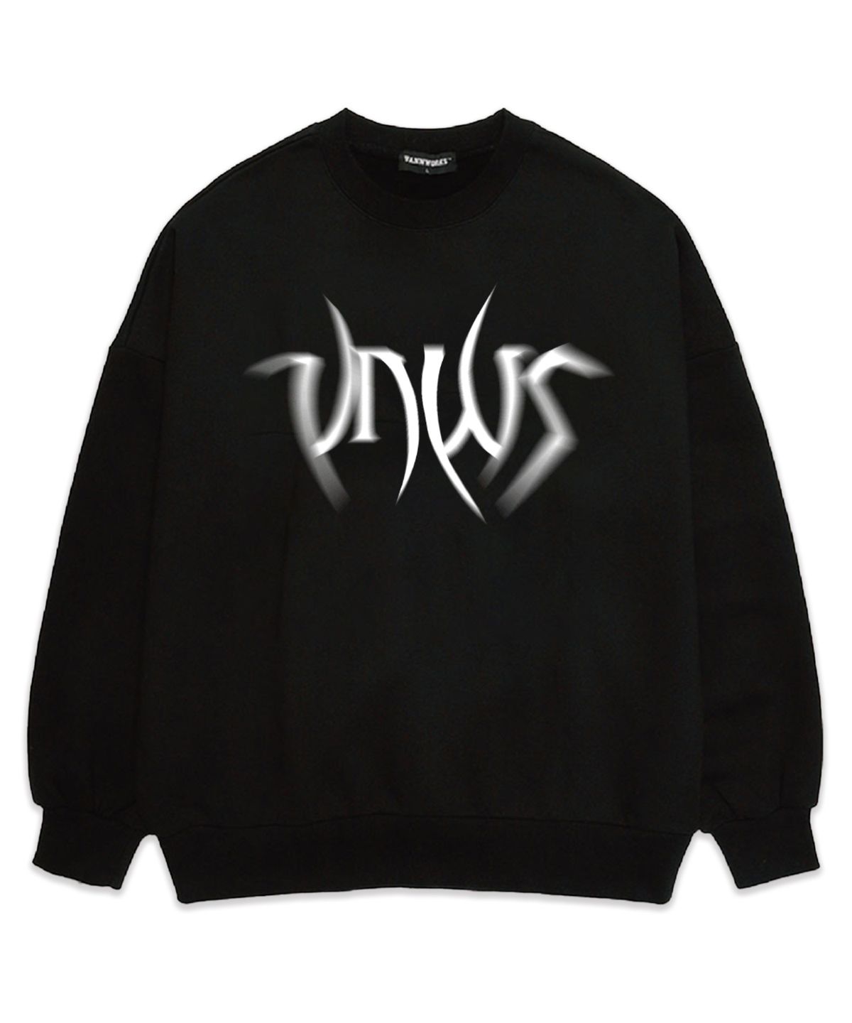 밴웍스(VANNWORKS) BLUR 오버핏 맨투맨 (VLS0057) 블랙