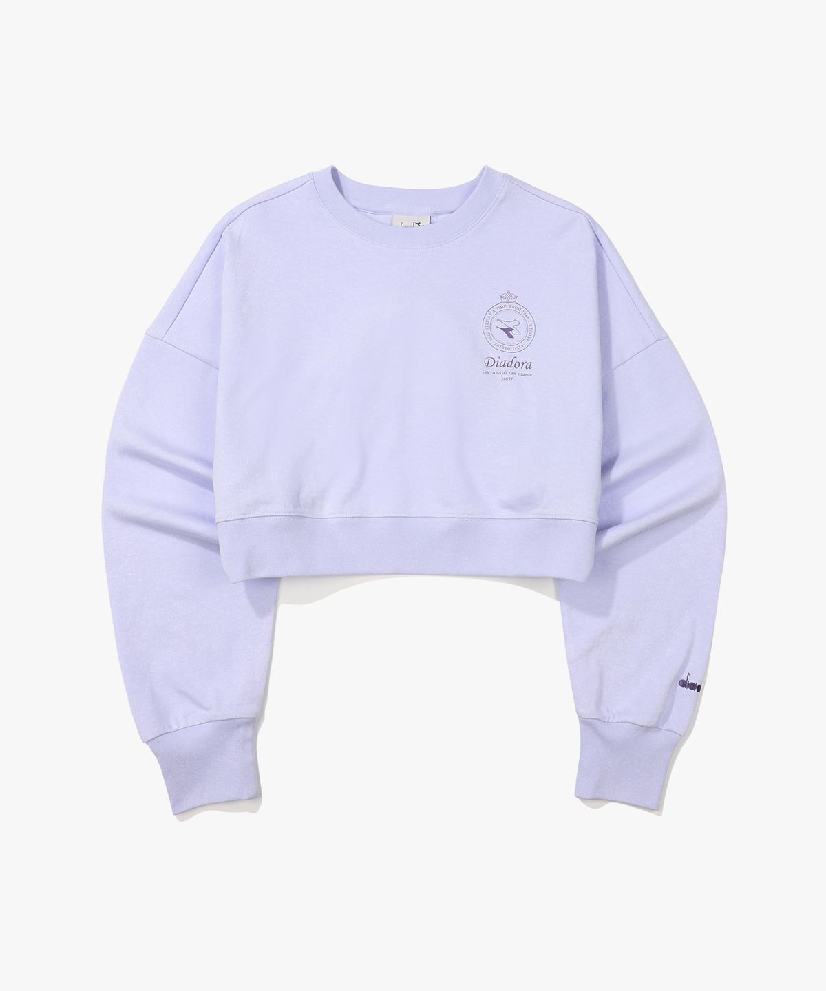 디아도라(diadora) 컴피 크롭 맨투맨 VIOLET