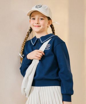 여아 세일러 반집업 맨투맨(K241TS620P) 네이비