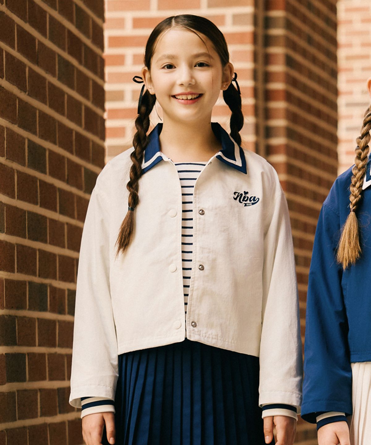 엔비에이 키즈(NBA KIDS) 여아 코치자켓(K241JP610P) 오프 화이트