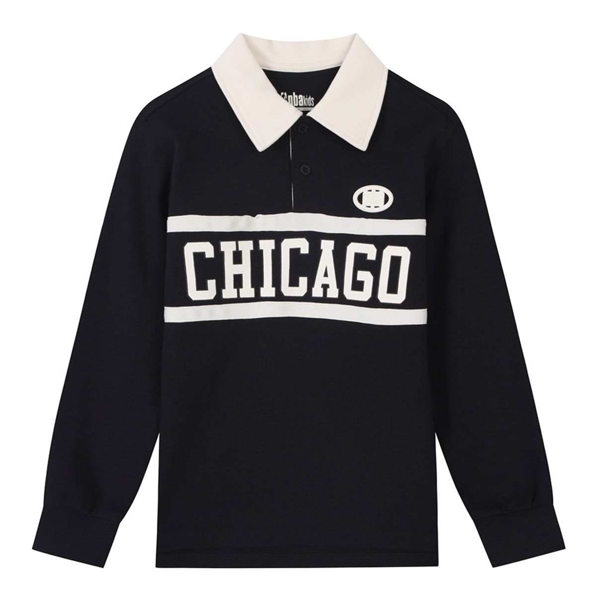 엔비에이 키즈(NBA KIDS) 팀로고 카라 배색 티셔츠(K241TS110P) 블랙