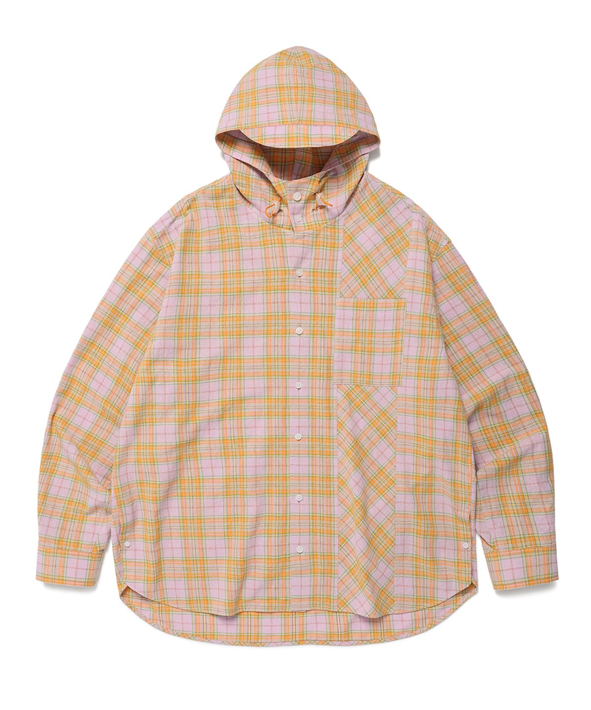 카비시(CAVISH) CHECK SHIRT HOODIE PURPLE(CV2ESUW320A)