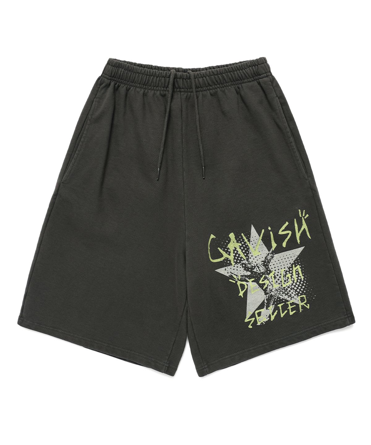 카비시(CAVISH) PIGMENT HAND WRITTEN SWEAT SHORTS CHARCOAL(CV2EMUPA03A)