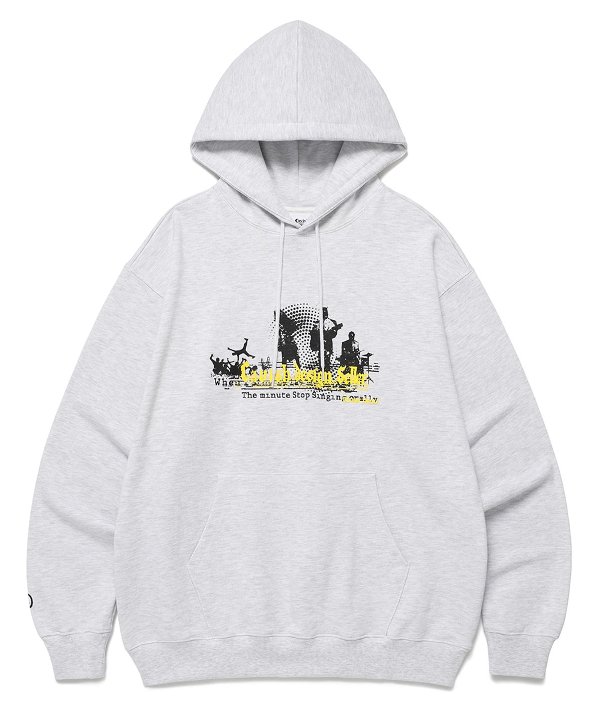 카비시(CAVISH) BLUES BAND HOODIE LIGHT GREY(CV2ESUM406A)