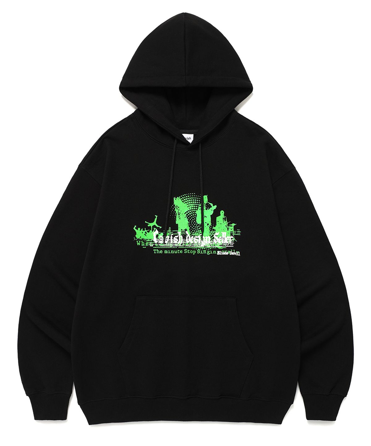 카비시(CAVISH) BLUES BAND HOODIE BLACK(CV2ESUM406A)