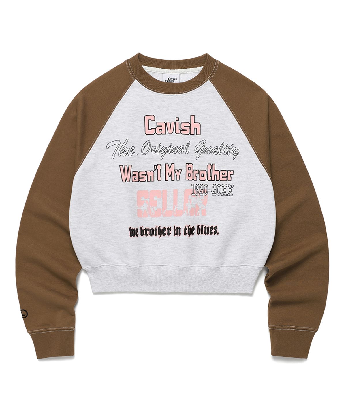 카비시(CAVISH) W RAGLAN BROTHERS SWEATSHIRT BROWN(CV2ESFM445A)