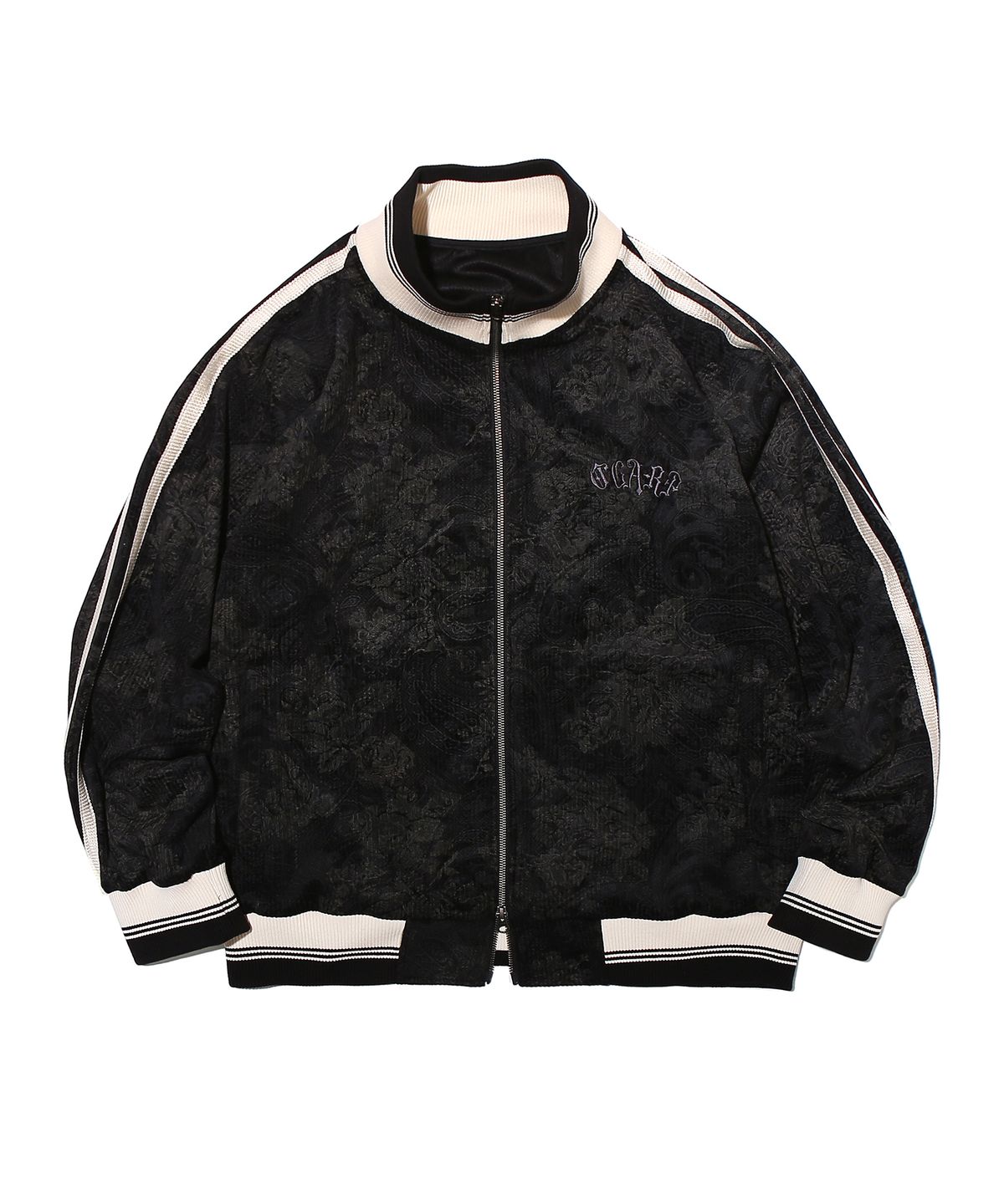 오가프(OGARP) Flower Paisley Vintage Track Jacket Black