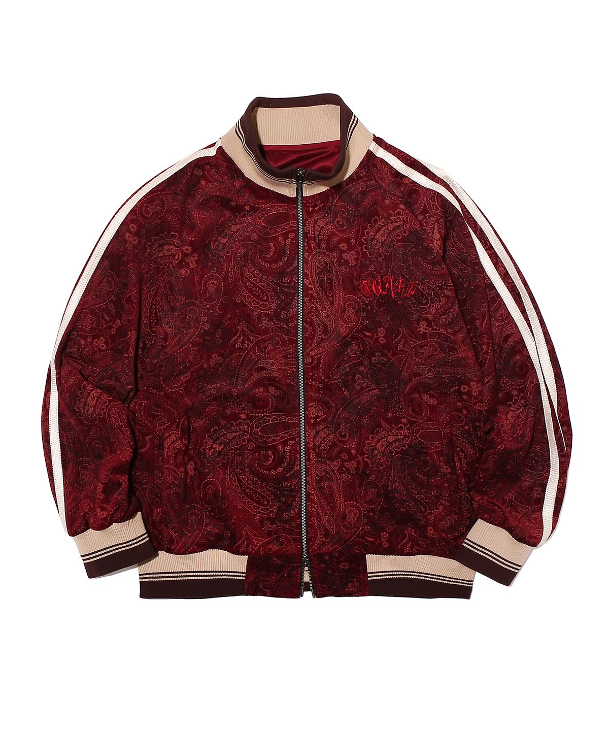 오가프(OGARP) Flower Paisley Vintage Track Jacket Wine