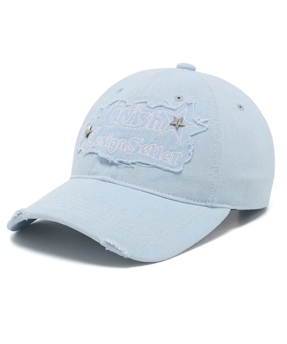 新品　CAVISH カビシ　wishcore キャップ　ライトブルー　デニム cavish（カビシ）の帽子一覧 | 60% - アジアファッション通販
