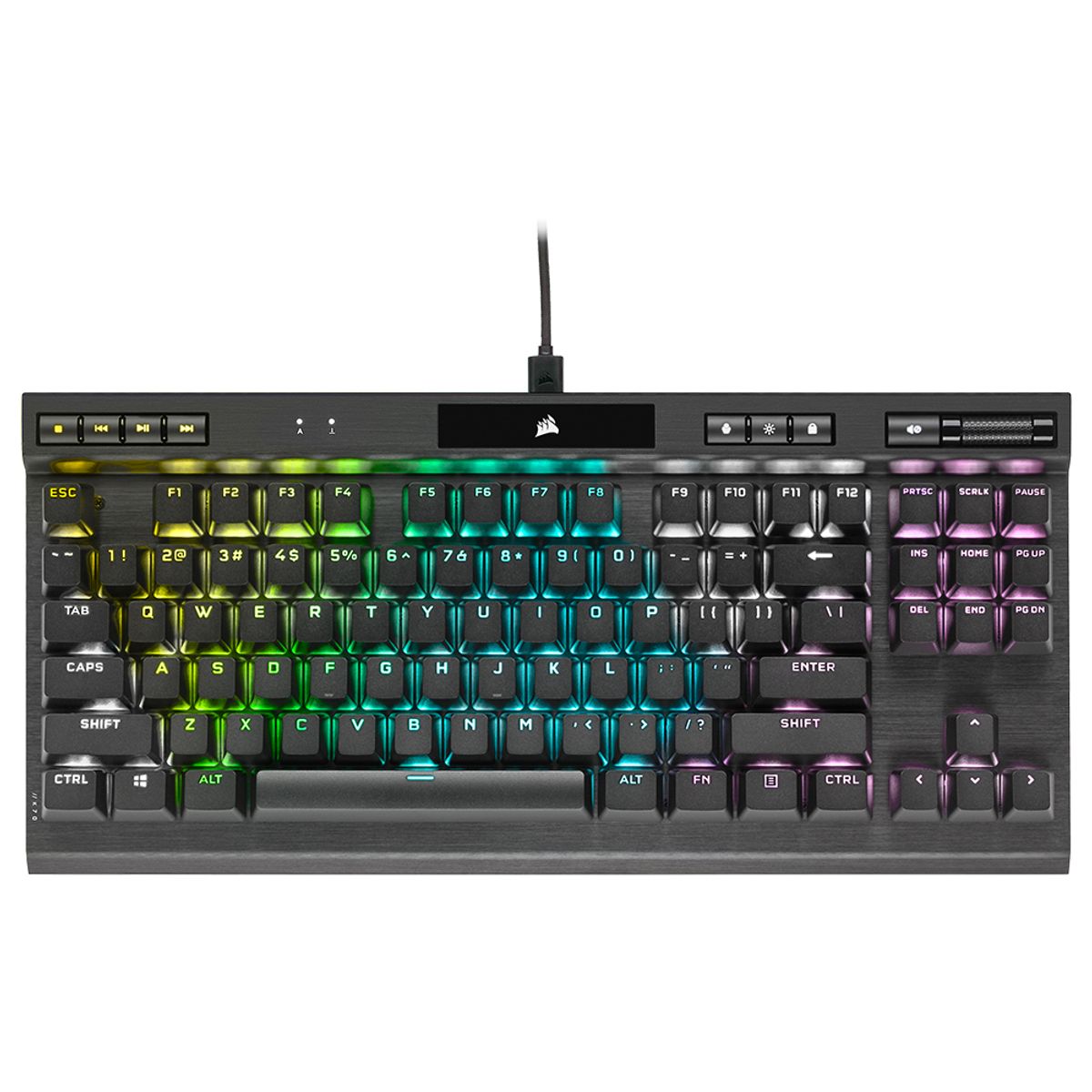 커세어(CORSAIR) K70 RGB TKL 텐키리스 게이밍 기계식 키보드 저소음 적축