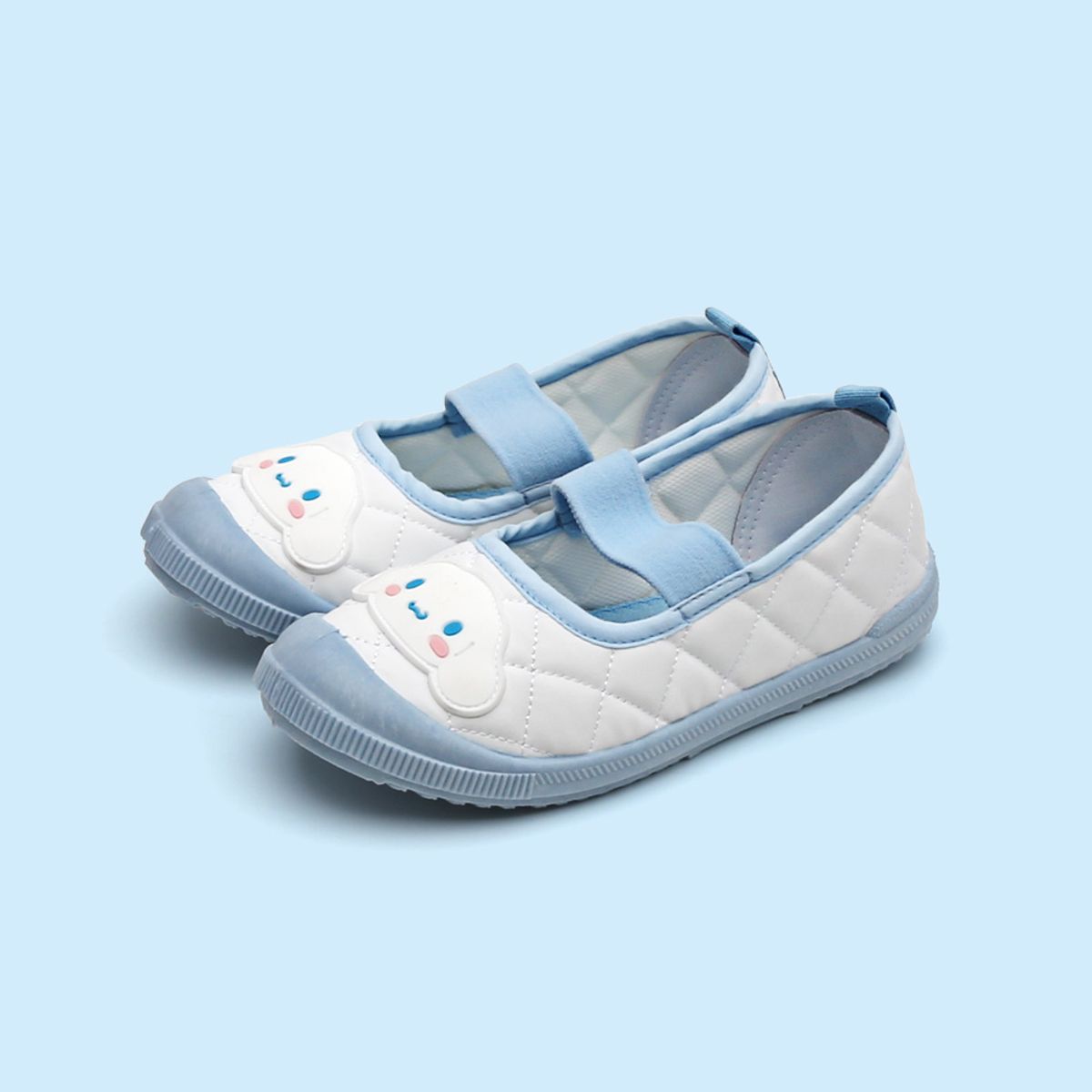 산리오 키즈(SANRIO) 시나모롤 페이스 퀼팅실내화