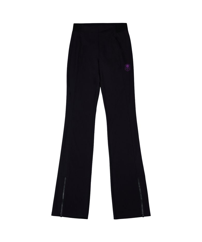 [FLER]Mini flare leggings with zip at hem.