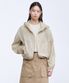 우먼즈 시어 후디드 윈드브레이커 재킷 [베이지]