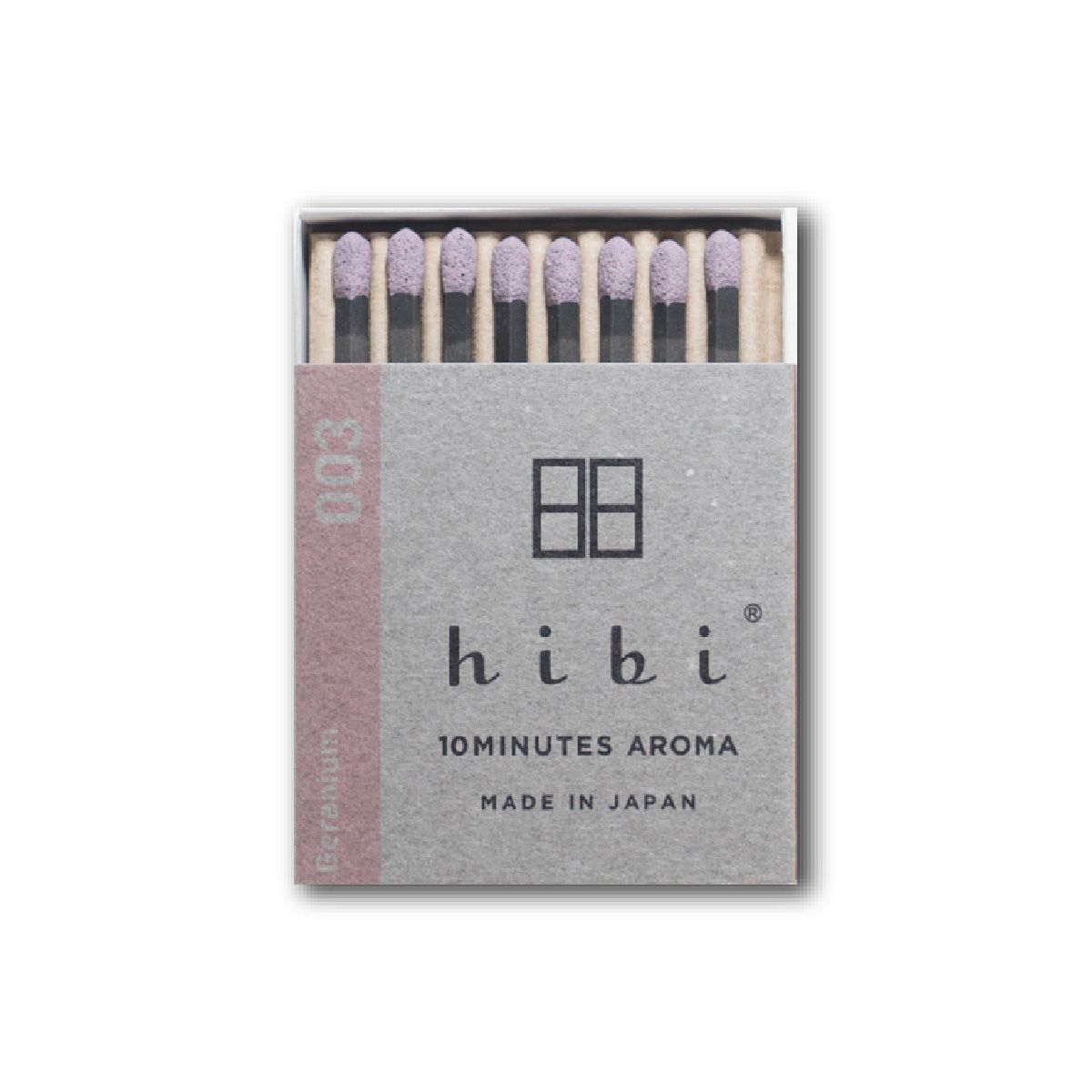 히비(HIBI) 오리지널 아로마 성냥 인센스_제라늄_레귤러박스