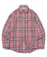 오버핏 포레스트 체크 셔츠-핑크