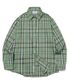 오버핏 포레스트 체크 셔츠-그린