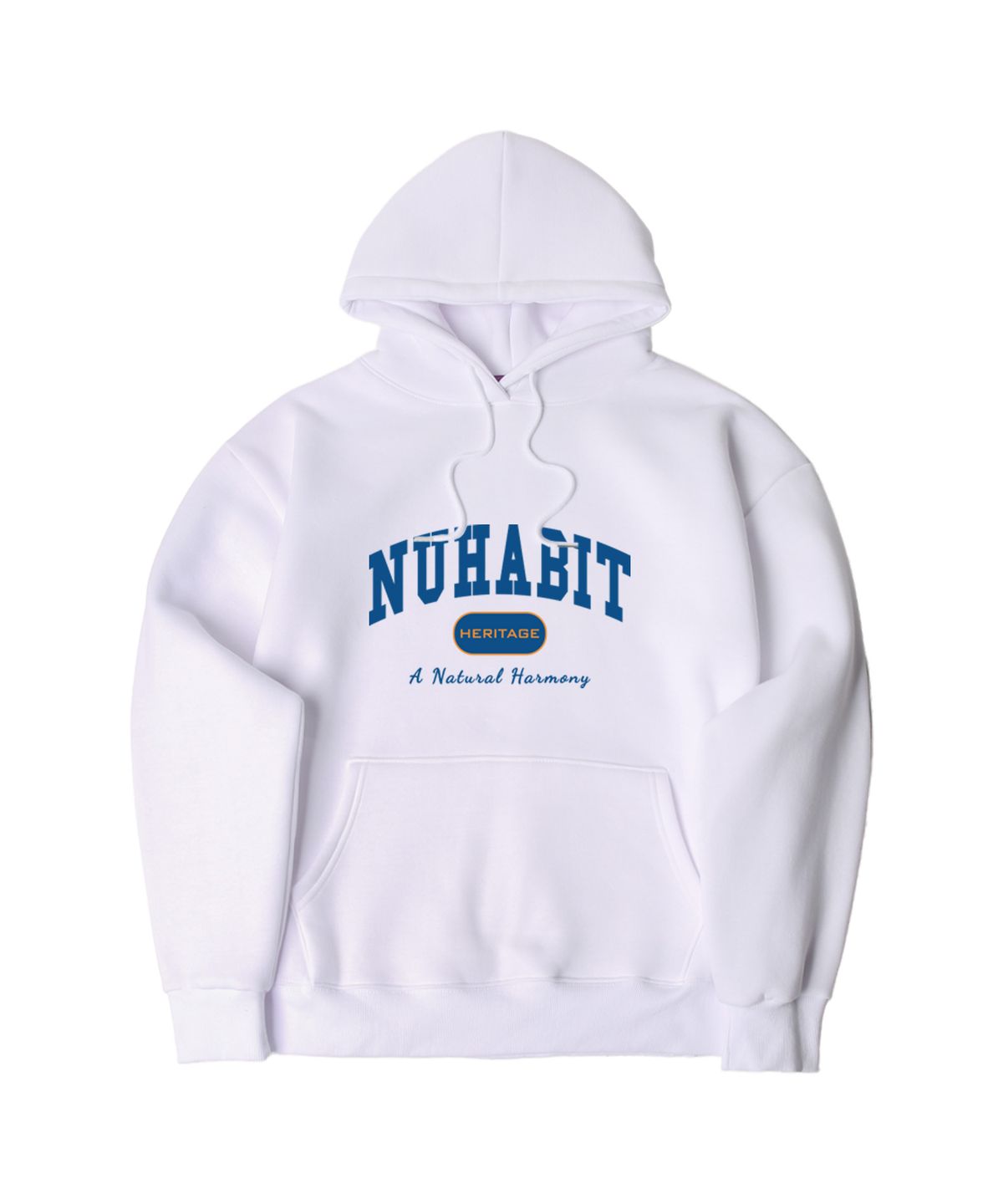 뉴해빗(NUHABIT) N/H NU AGE 오버핏 기모 후드_화이트 (SOH4-4NH1196)