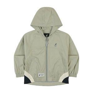 백 사이드 컬러 블록 후디드 점퍼 QA 0009 라이트 카키/AQACJP00090LK