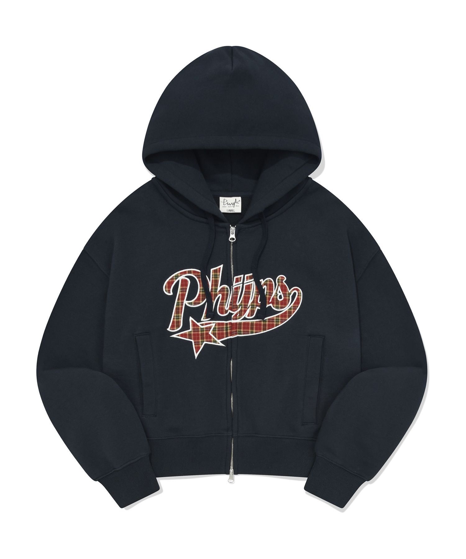 MUSINSA公式 | PHYPS WOMENS CROP STAR TAIL HOODIE ZIP UP RED
