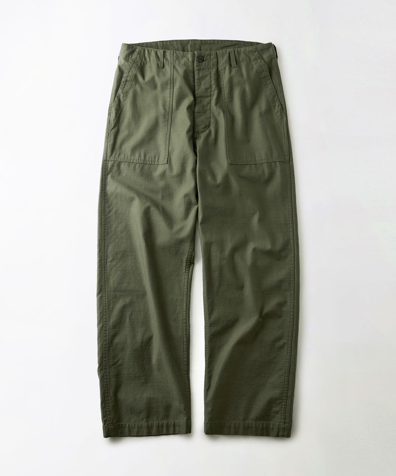 BACK SATIN FATIGUE PANTS(ORIGINAL FIT)_OLIVE GREEN