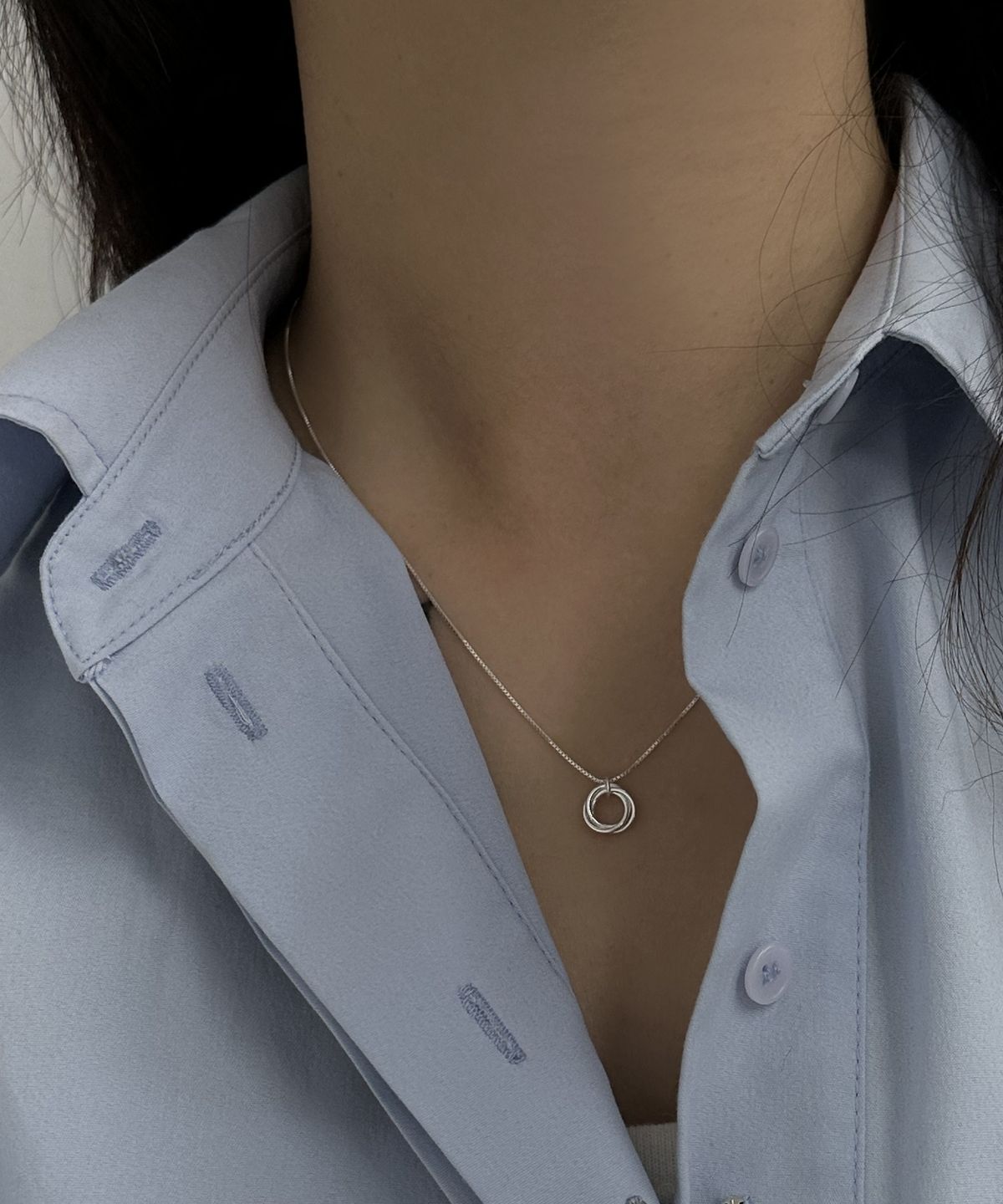바라두(BARADU) [BARADU 925] Modern twist round necklace