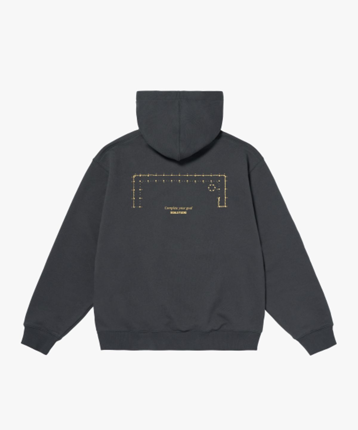 골스튜디오(GOALSTUDIO) COMPLETE YOUR GOAL HOODIE-CHARCOAL