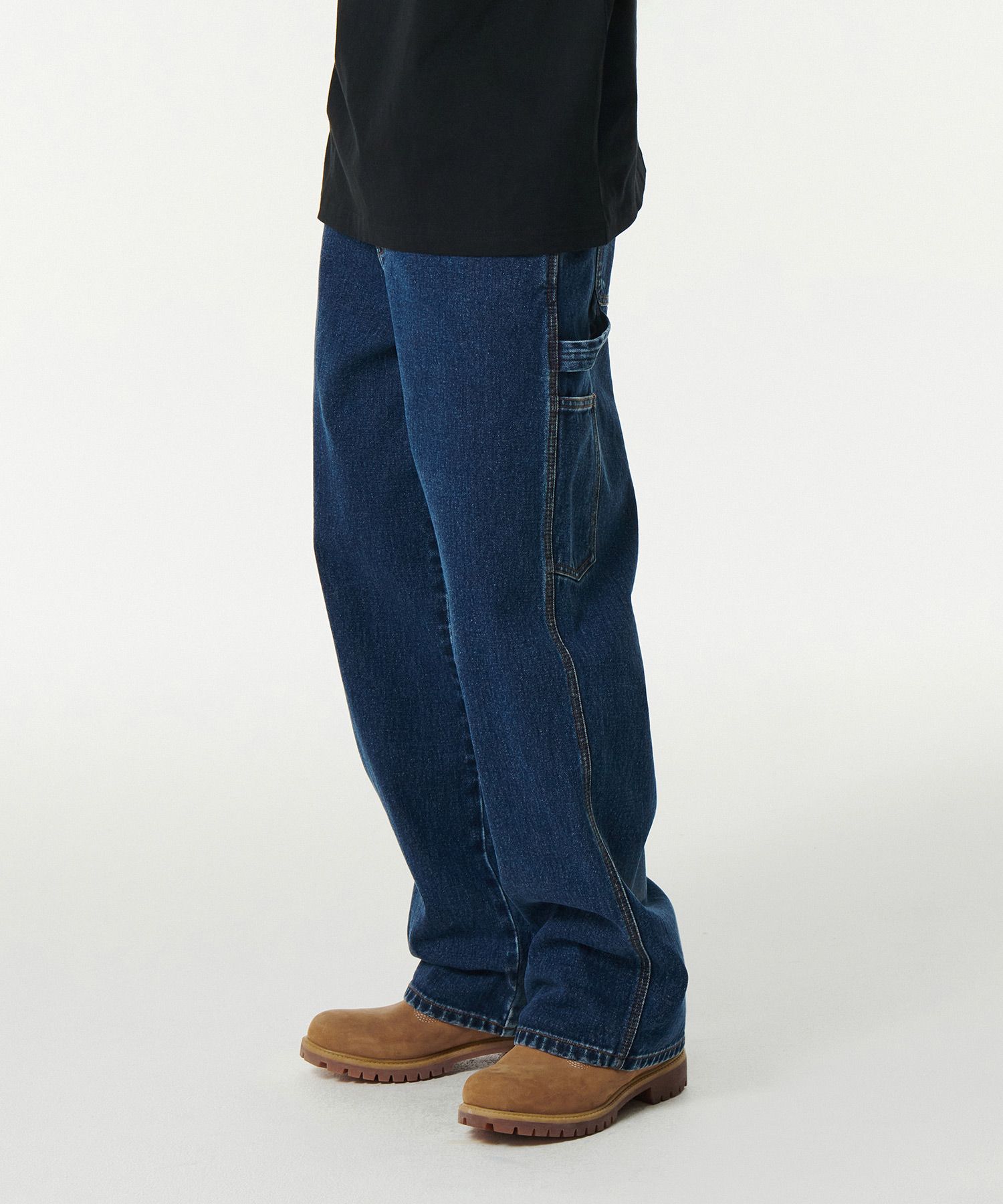 ★MUSINSA STANDARD★ Denim Wide Carpenter Pants Deep Indigo MUSINSA | MUSINSA STANDARD Denim wide carpenter pants