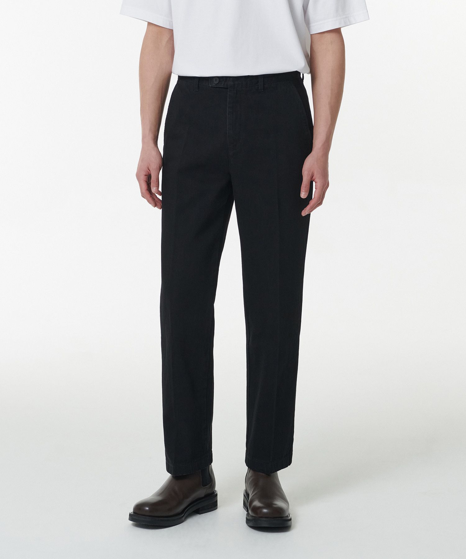 ★MUSINSA STANDARD★ Straight denim pants black MMCNP803-BK MUSINSA | MUSINSA STANDARD Straight Denim Slacks [Black]