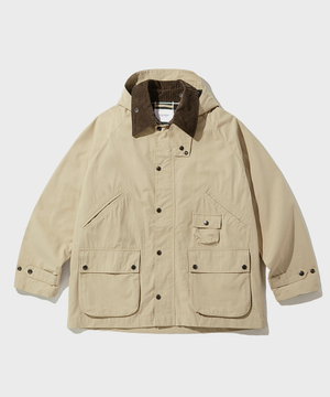 CORDUROY COLLAR HUNTING JACKET_BEIGE