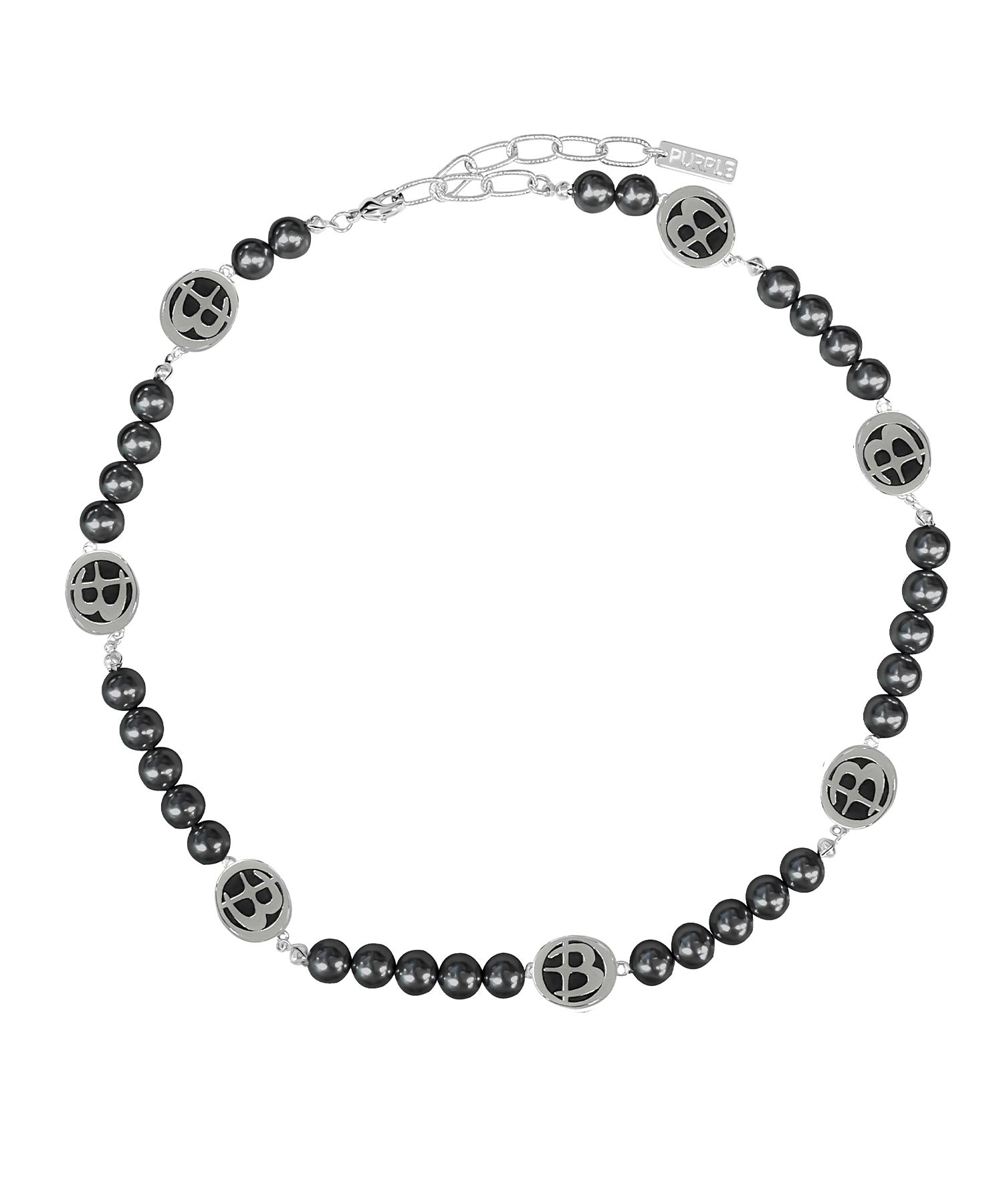 MUSINSA | BLACK PURPLE Midnight Maniac Necklace-Onyx